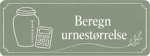 Navigeringsknapp for å beregne urnestørrelse på Minnepote