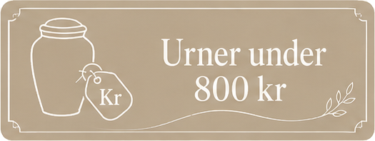 Navigeringsknapp for urner under 800 kr på Minnepote